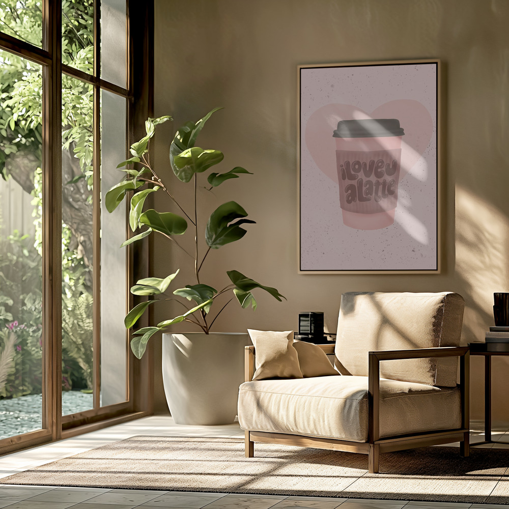 Toile - Love you a Latte dans le salon