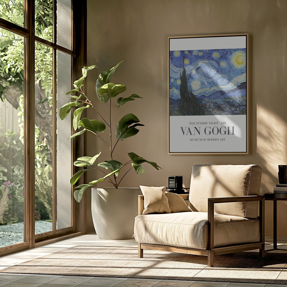 Canvas print - The Starry Night in the livingroom