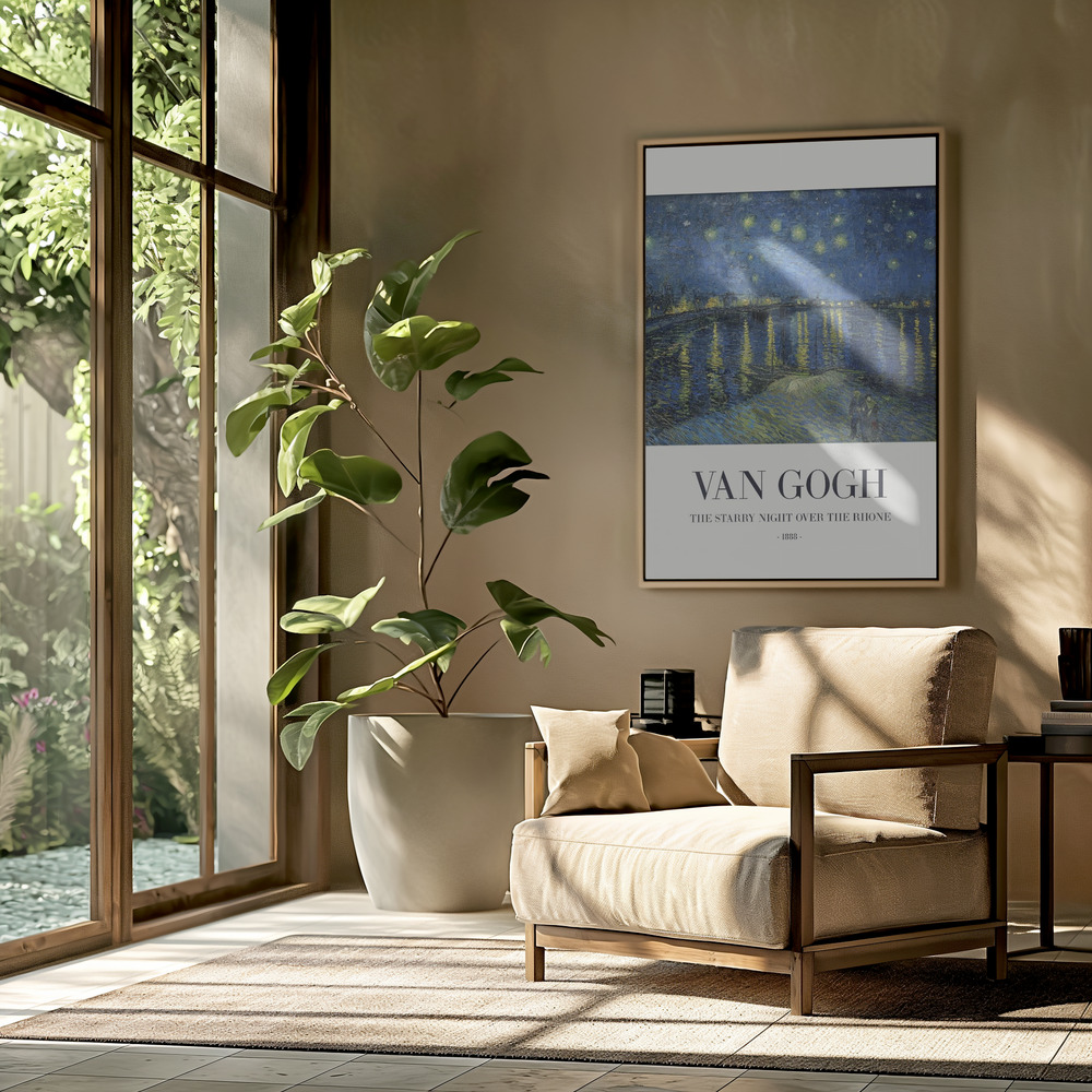 Toile - The Starry Night Over The Rhone dans le salon