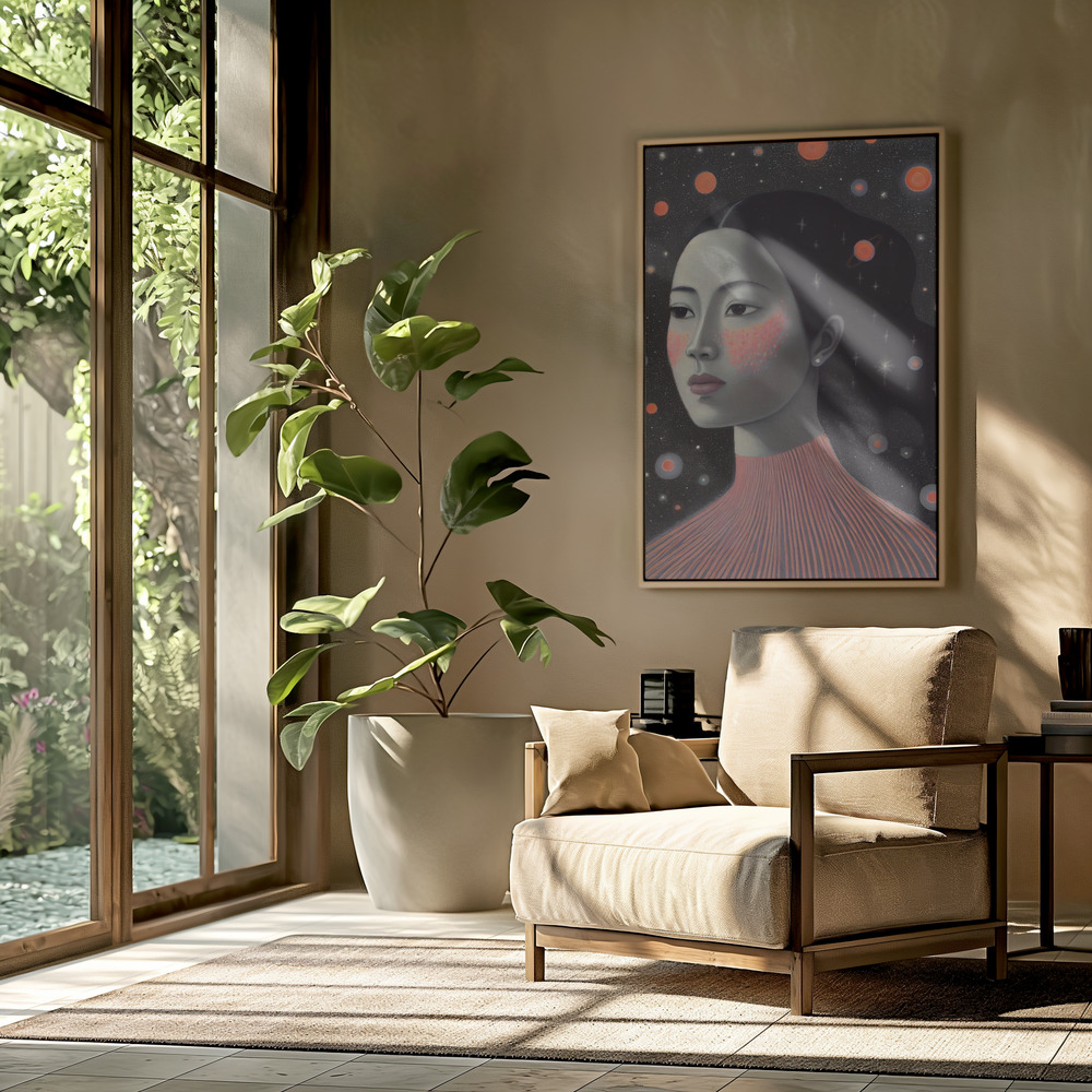 Canvas print - Devi in the livingroom