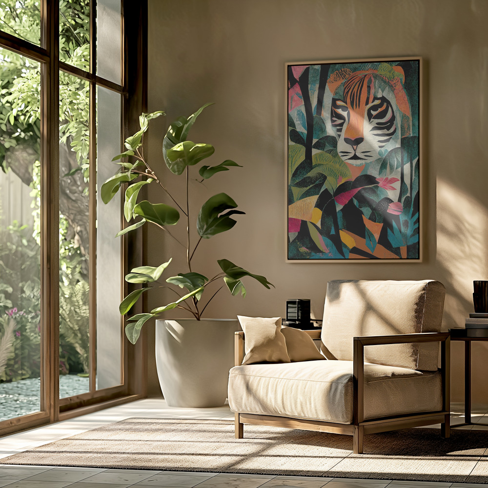 Toile - Jungle Tiger dans le salon
