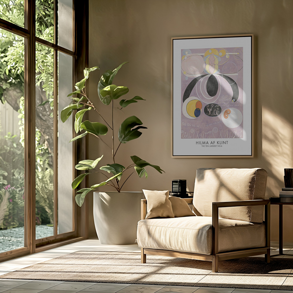 Canvas taulu - The Ten Largest No.6 Juliste - olohuoneessa