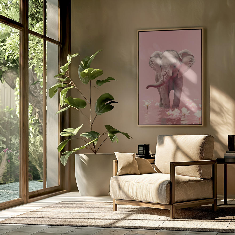 Lienzo - Young Elephant en el salón