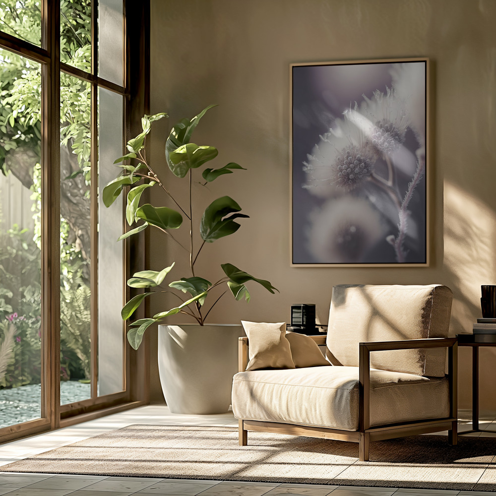 Canvas print - Purple Fragility in the livingroom