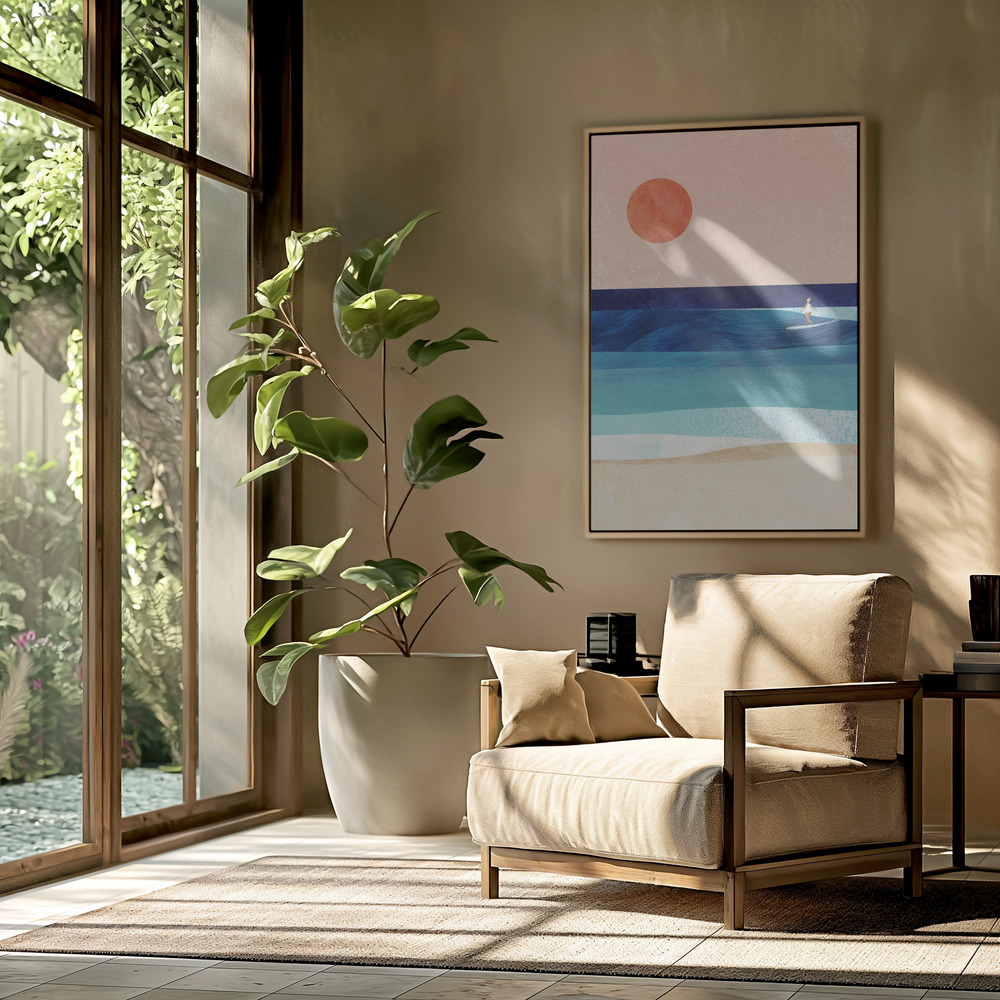 Toile - Surf Girl dans le salon