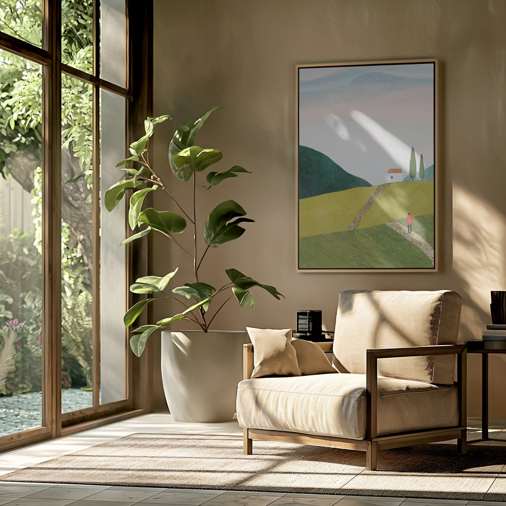 Toile - Walking Home dans le salon
