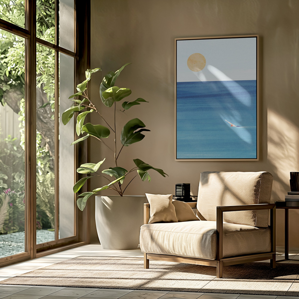 Toile - Sea Swim dans le salon