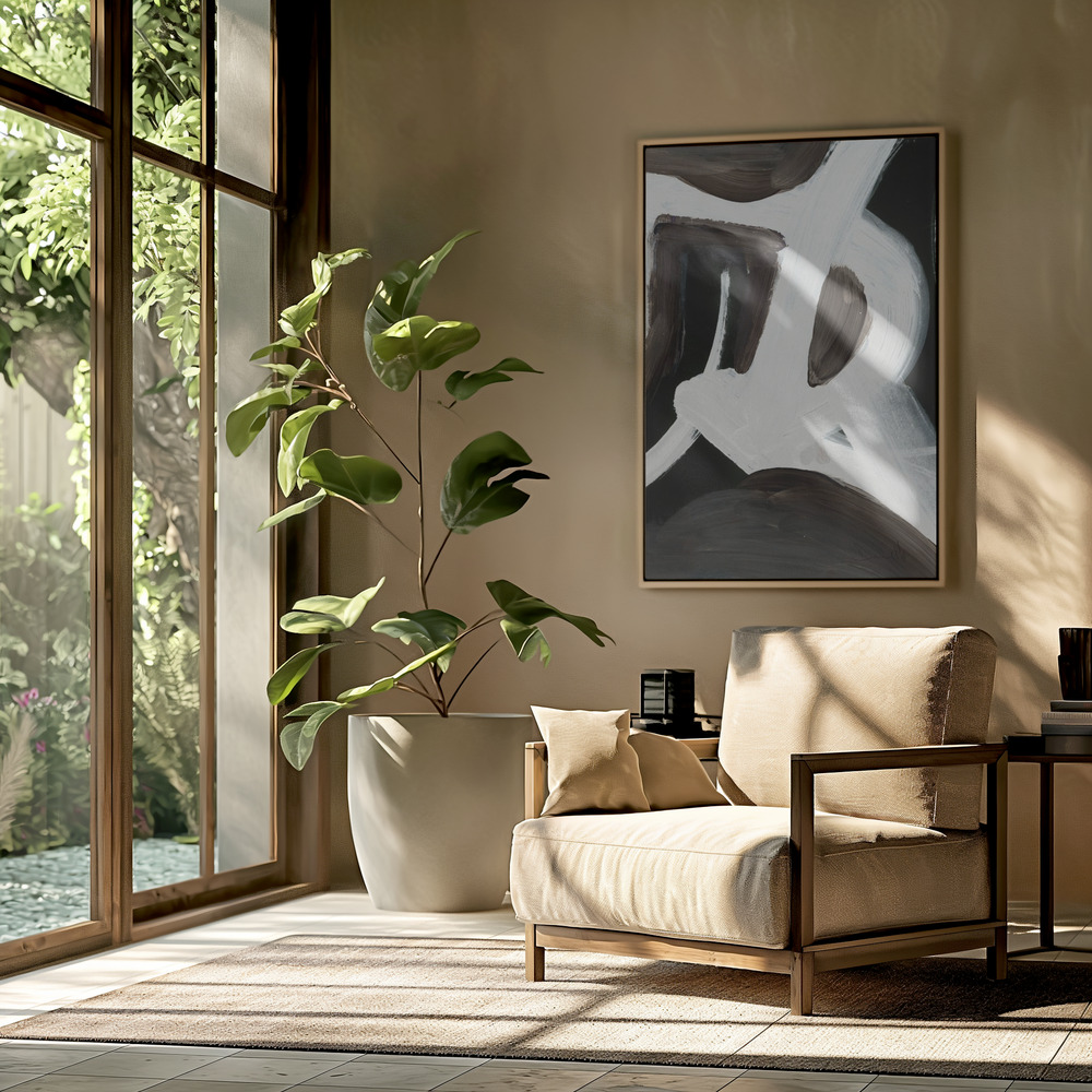 Canvas schilderi - Connected in de woonkamer