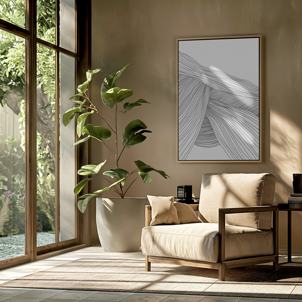 Canvas schilderi - Waves in de woonkamer
