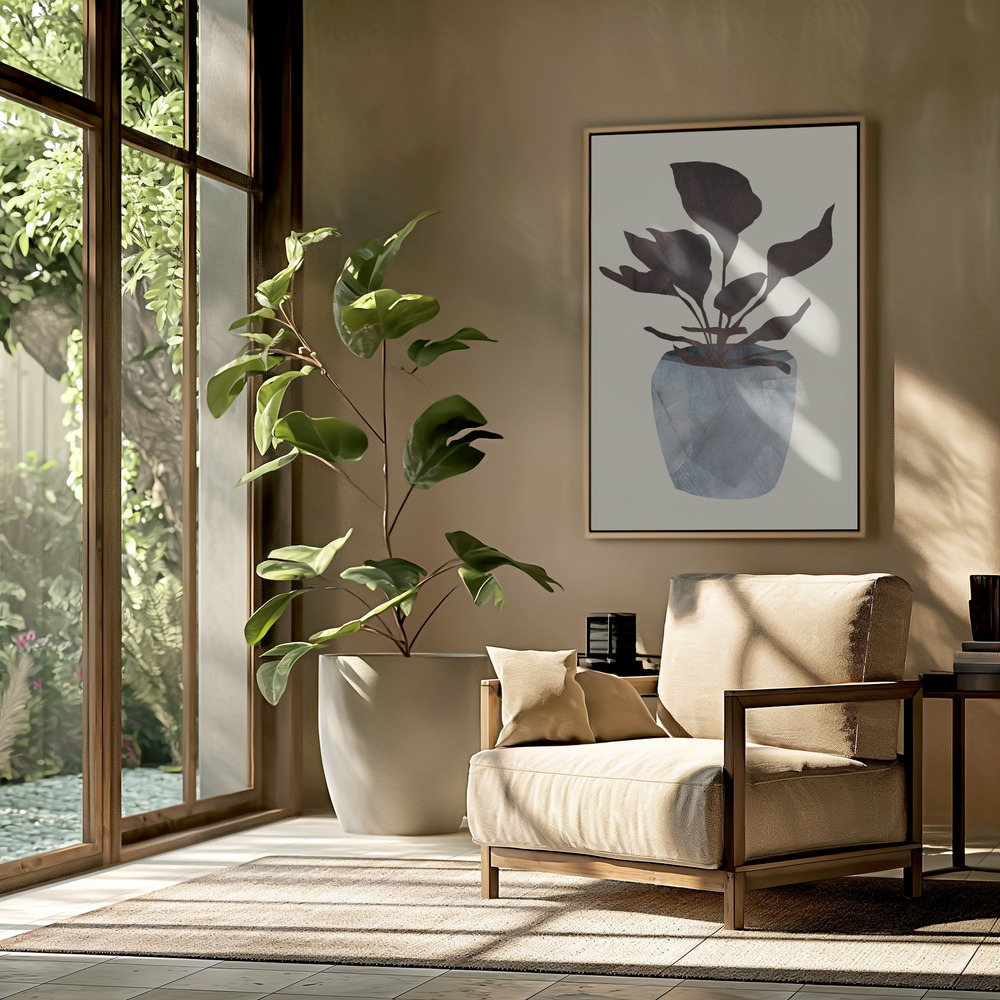 Canvas schilderi - Country Plant in de woonkamer