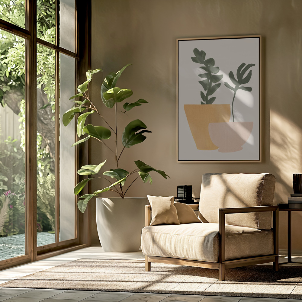 Canvas schilderi - Planted in de woonkamer