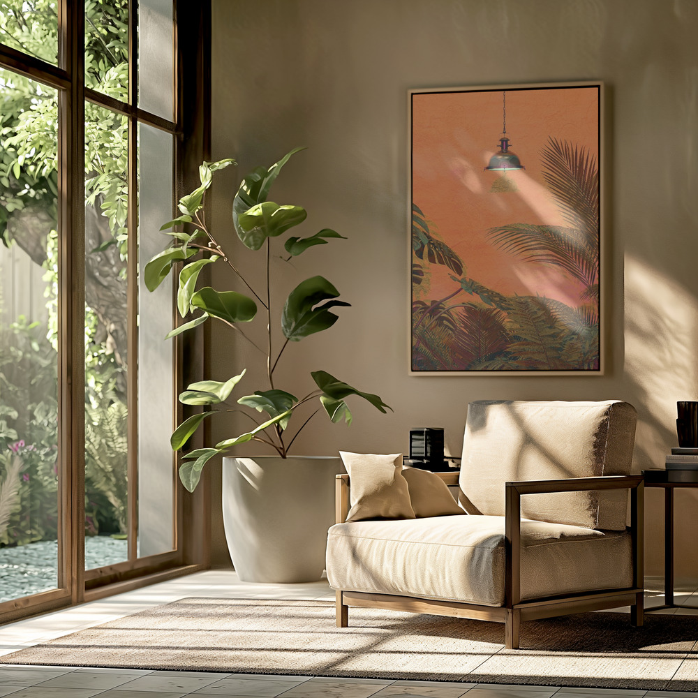 Toile - TROPICAL WALL dans le salon