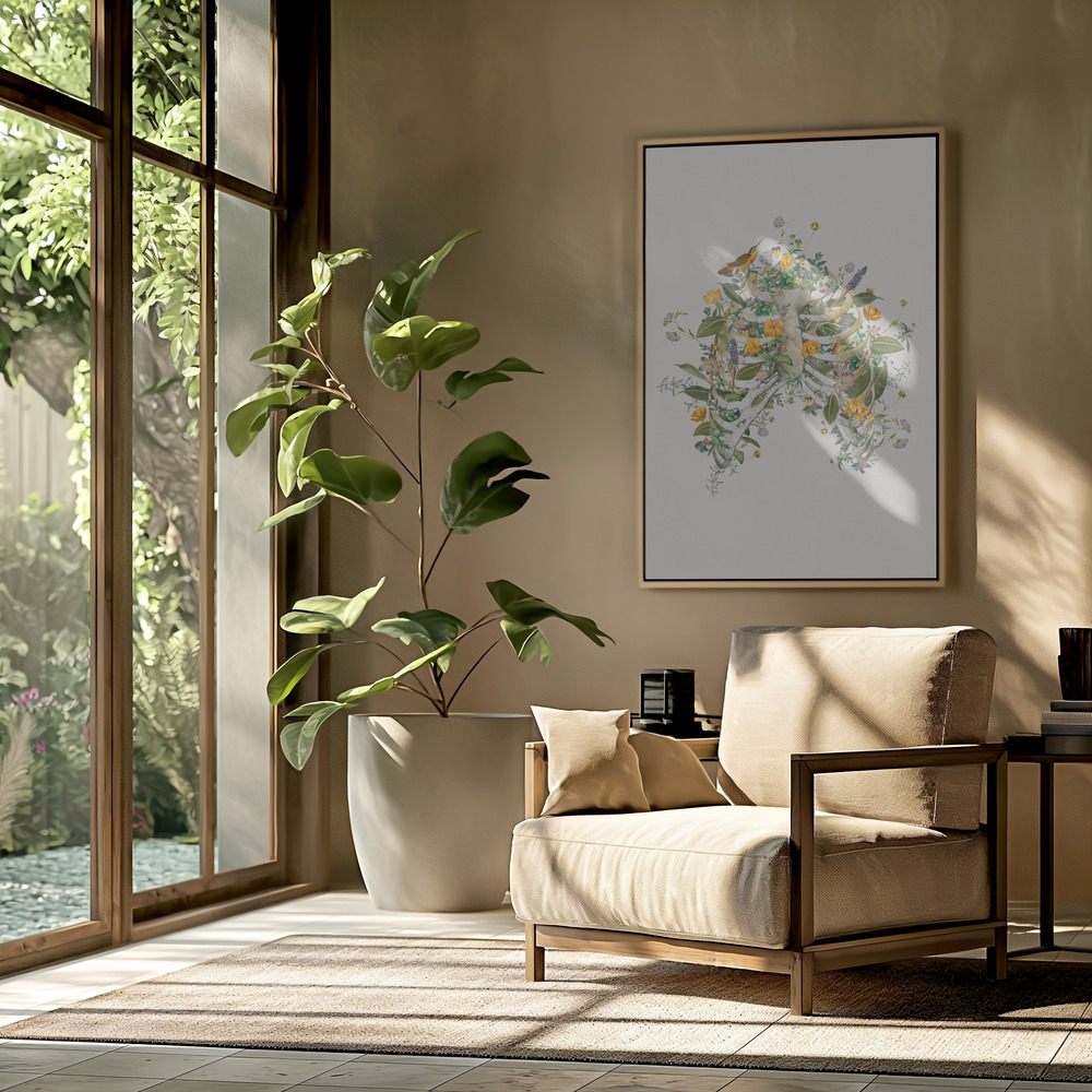 Canvas schilderi - Floral thorax in de woonkamer