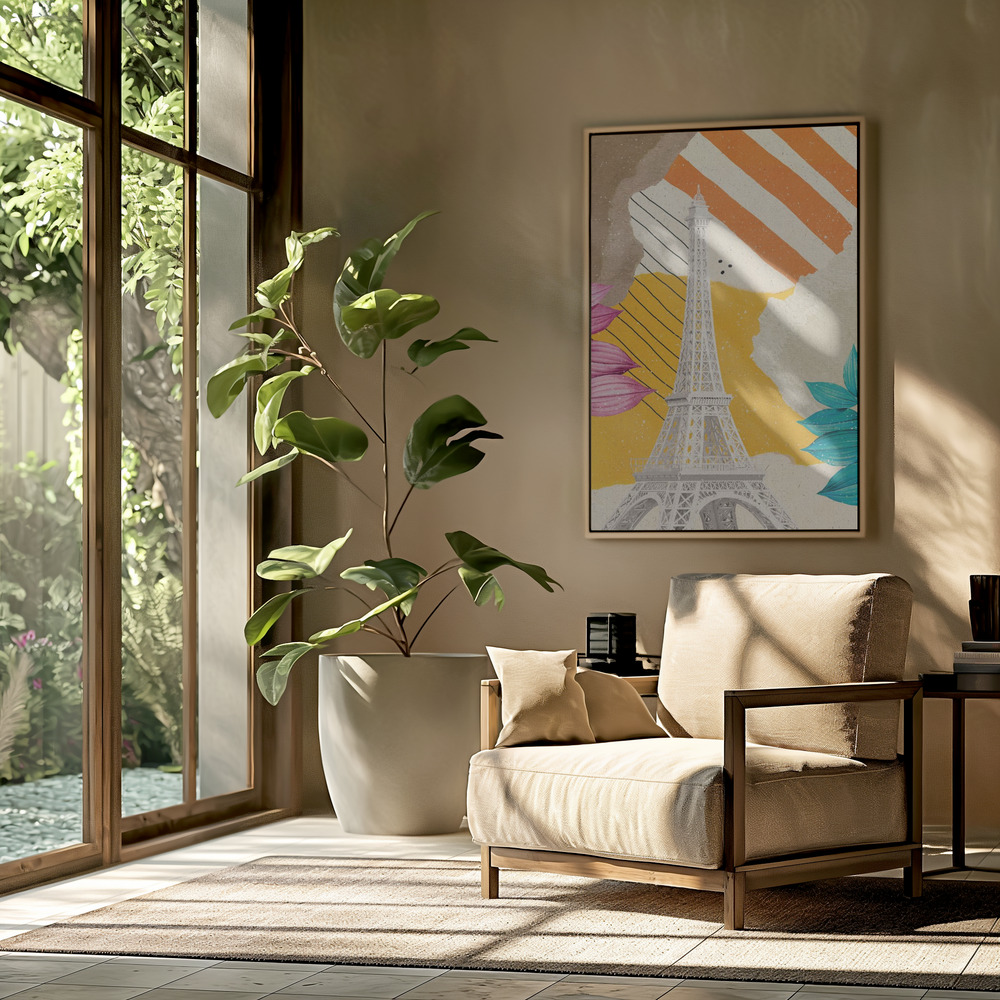 Canvas print - Spring in Paris in the livingroom