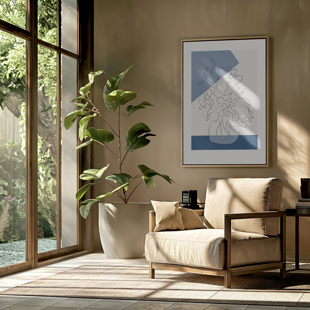 Toile - Tres Chic Bleu dans le salon