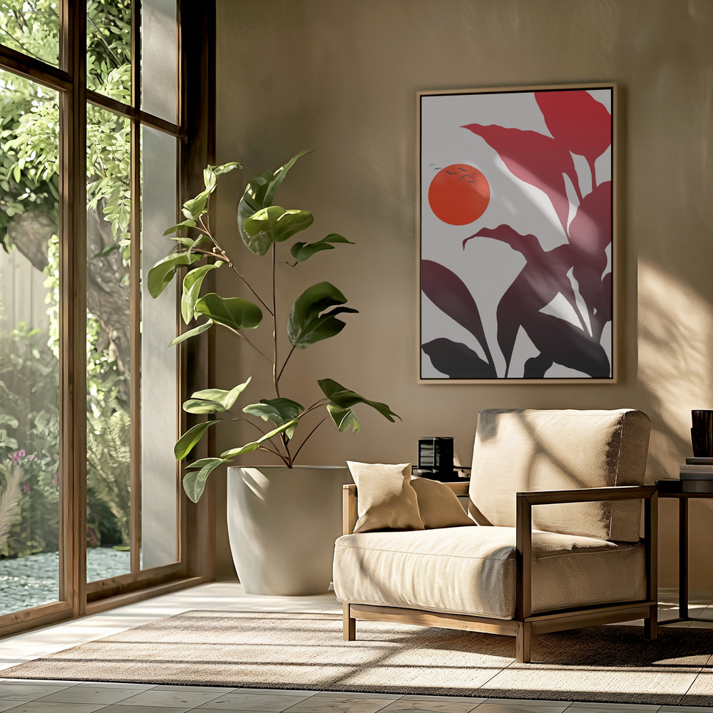 Toile - Tropical Sunset dans le salon