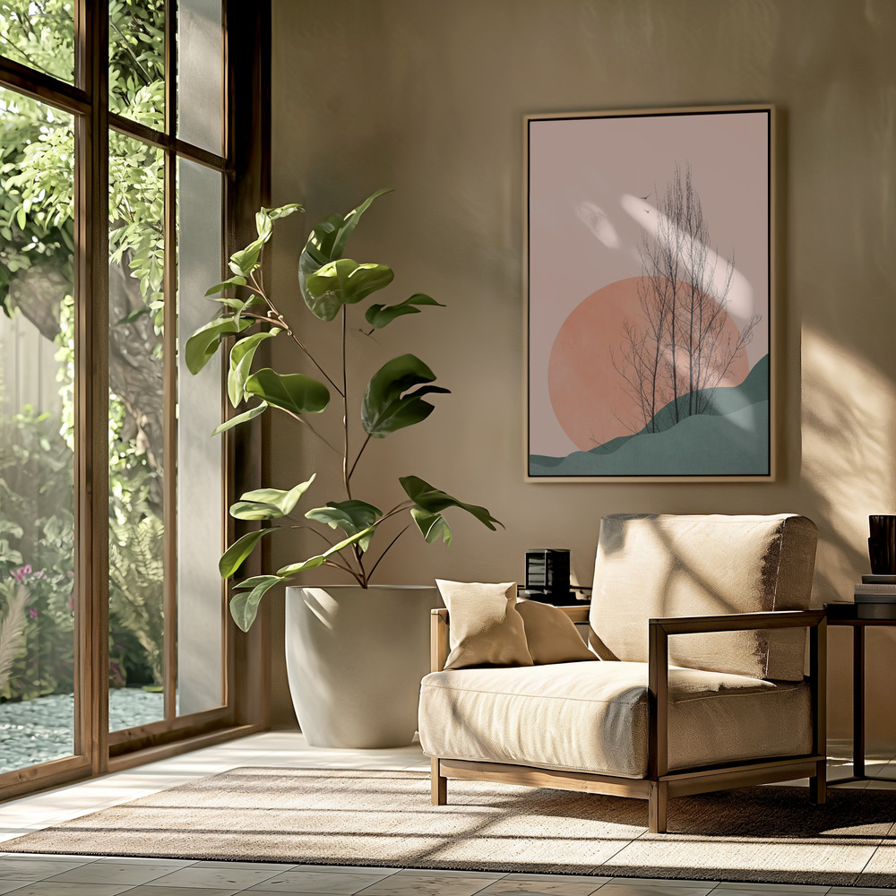 Canvas schilderi - Sunset Memories in de woonkamer