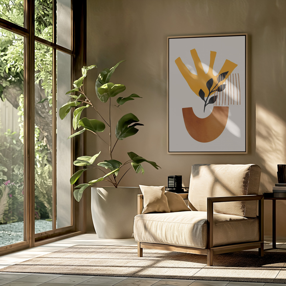 Toile - Sunshine Flower No.5 dans le salon
