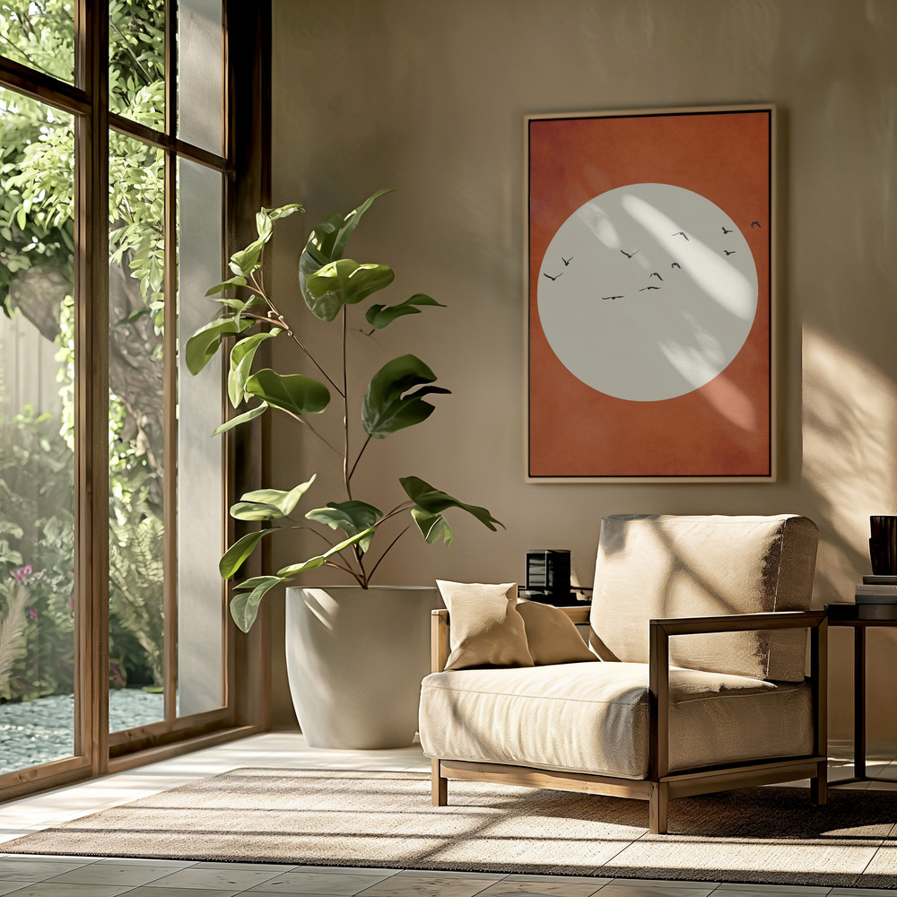 Canvas print - Warming Feelings in the livingroom