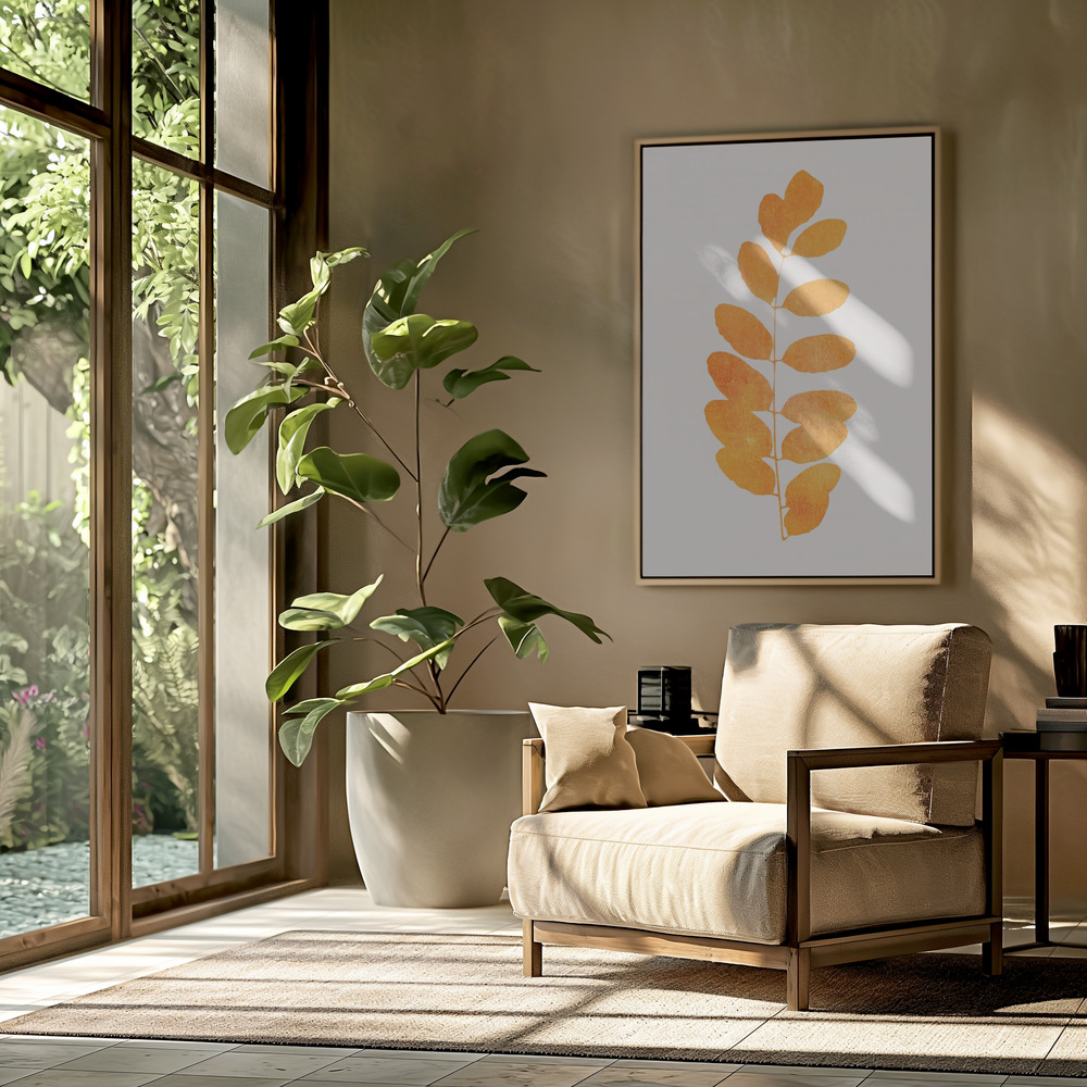 Canvas print - Oak Leaf in the livingroom