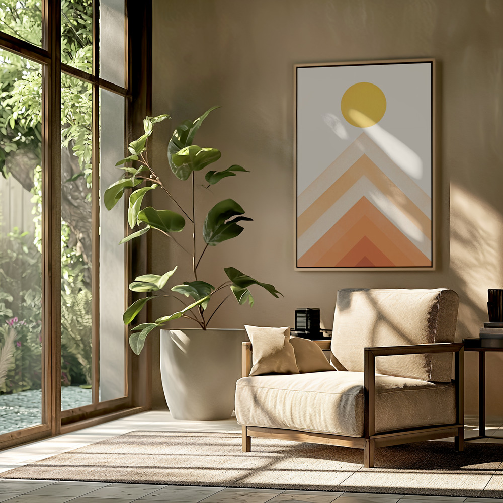 Canvas schilderi - Mountainscape Nº4 in de woonkamer