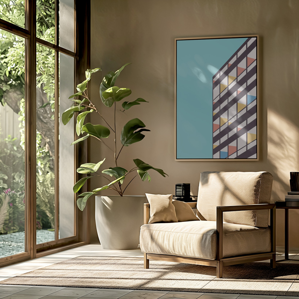 Canvas taulu - Corbusier olohuoneessa