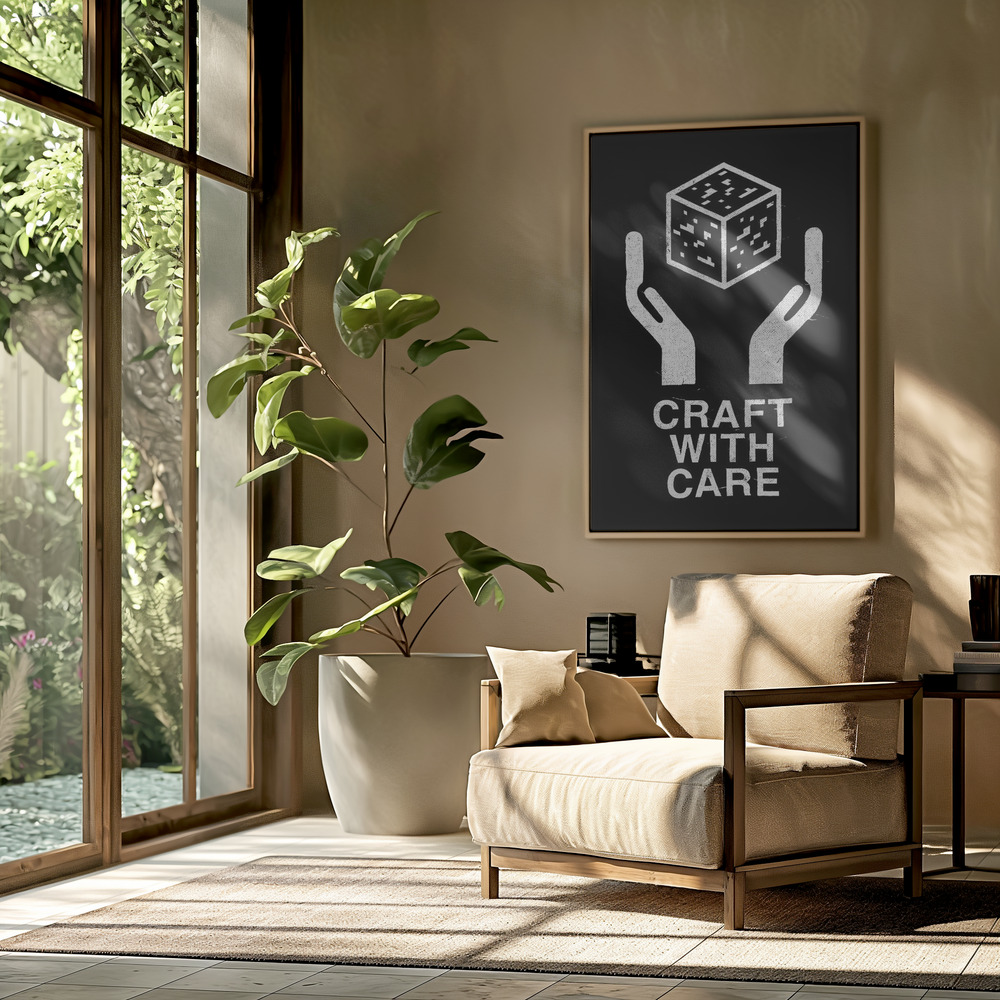 Leinwandbild - Craft With Care Nº2 in der Wohnstube