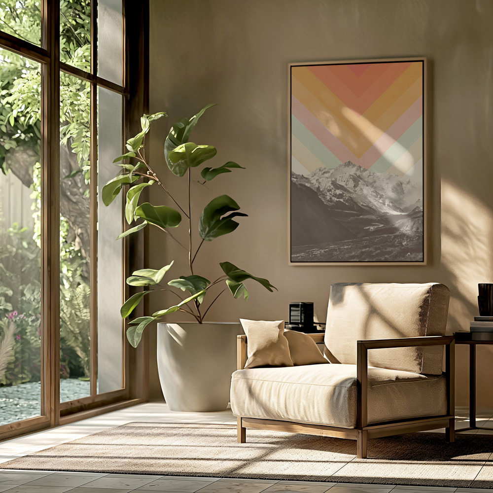 Canvas schilderi - Mountainscape Nº2 in de woonkamer