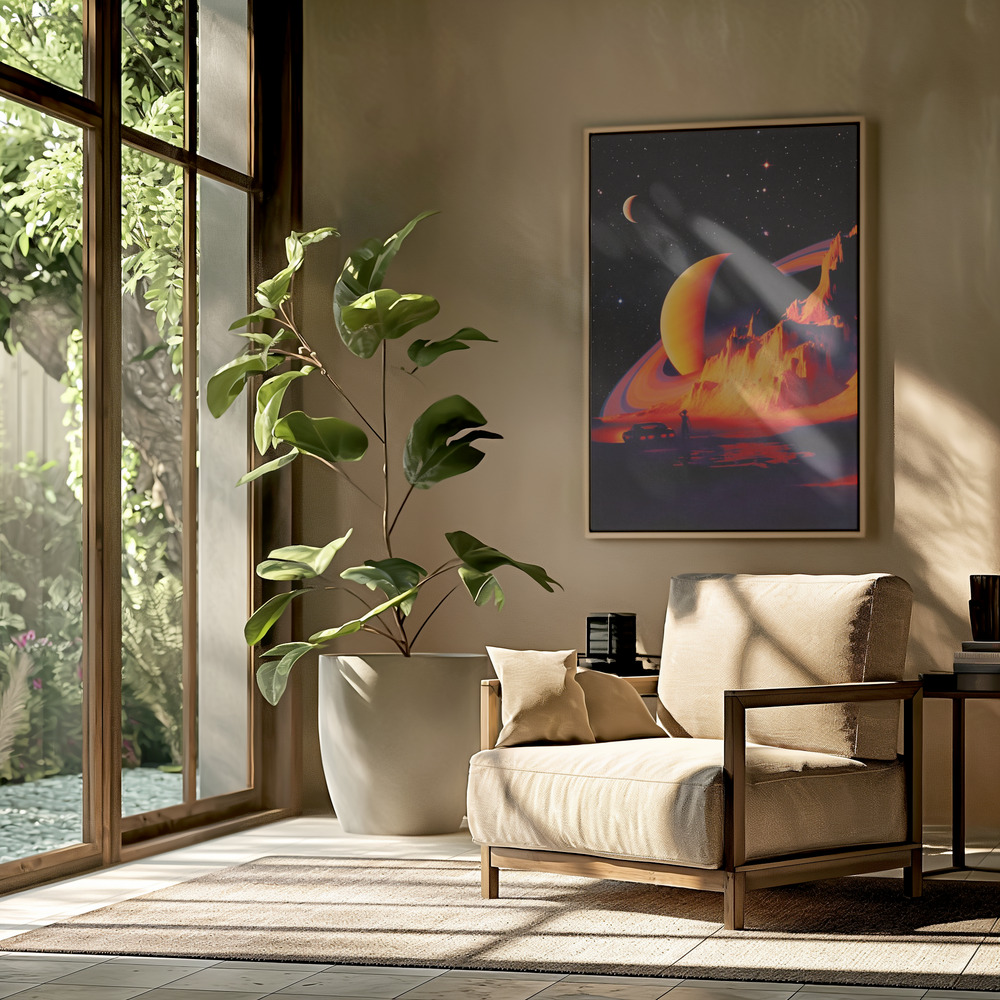 Canvas schilderi - Alien Landscape in de woonkamer