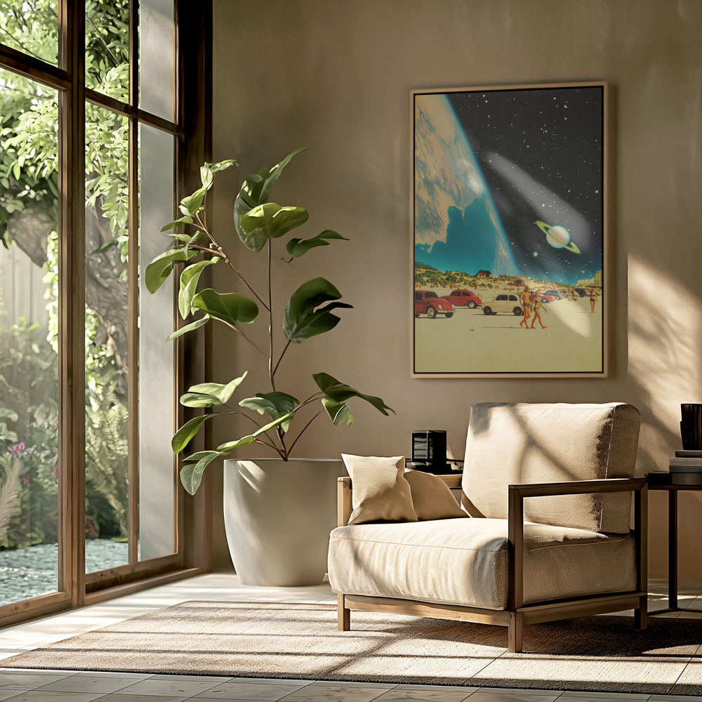 Canvas schilderi - Galaxy Beach in de woonkamer