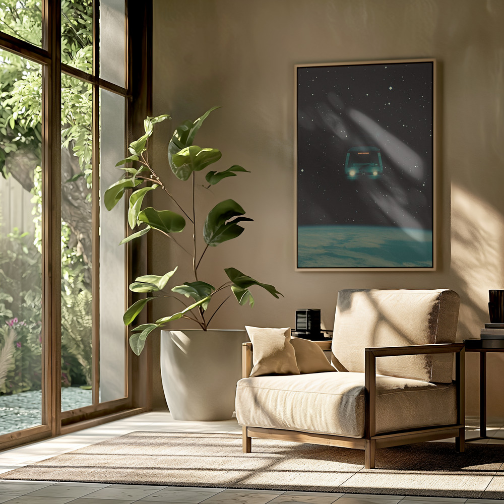 Canvas schilderi - Space Express in de woonkamer