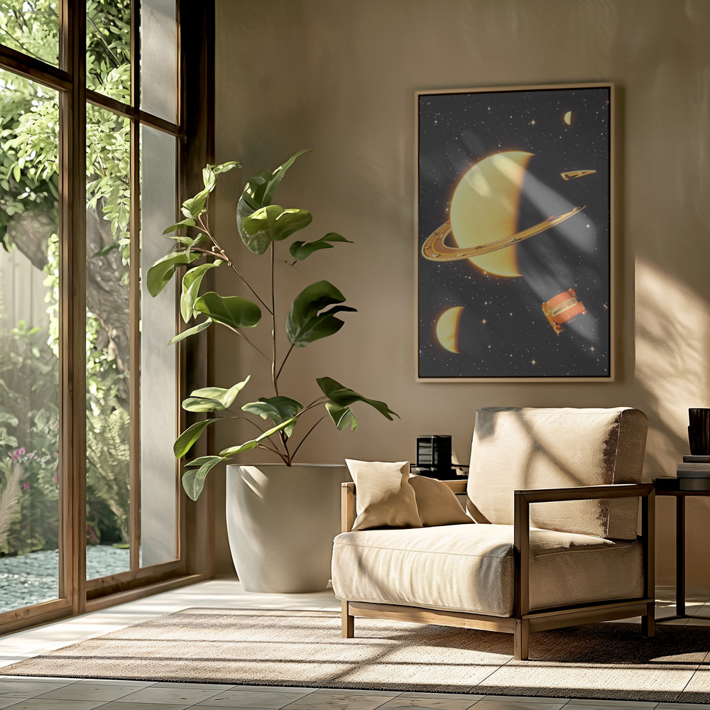 Canvas schilderi - Rings of Saturn in de woonkamer