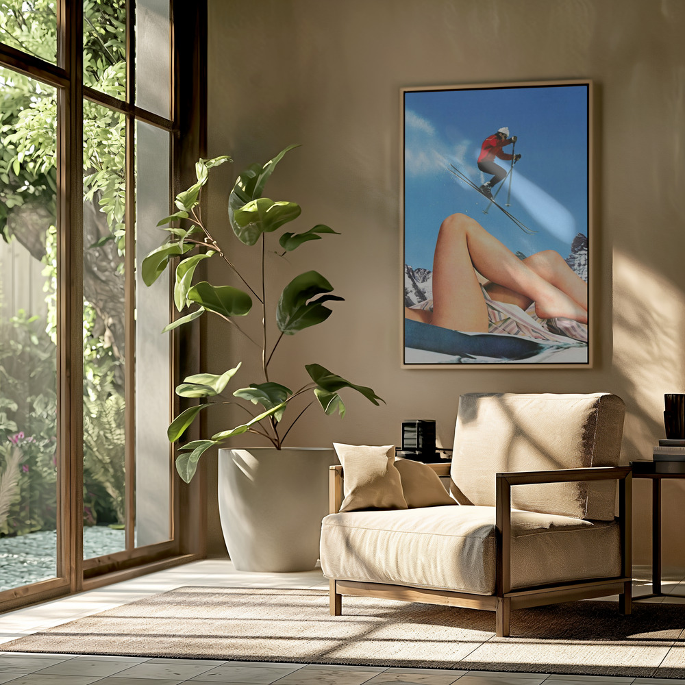 Canvas schilderi - The Big Jump in de woonkamer