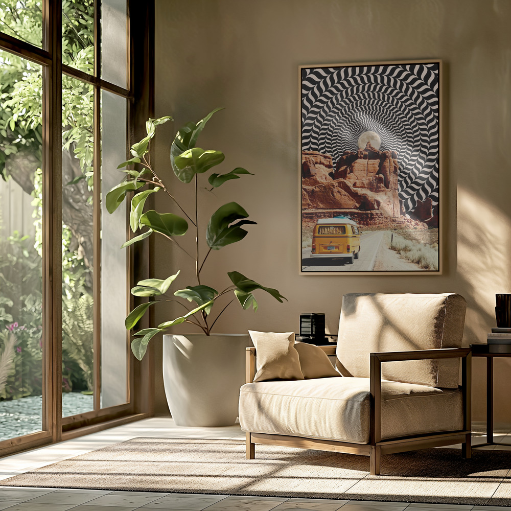 Canvas schilderi - The Real Road Trip in de woonkamer
