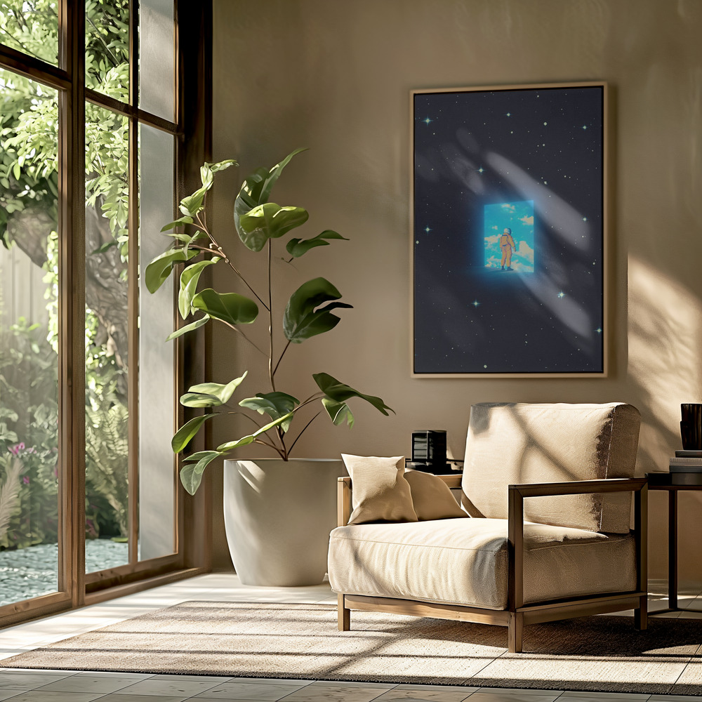 Canvas schilderi - Coming Home in de woonkamer