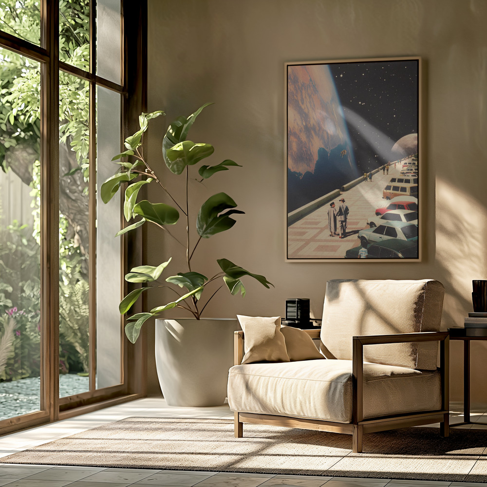 Canvas schilderi - Space Promenade in de woonkamer