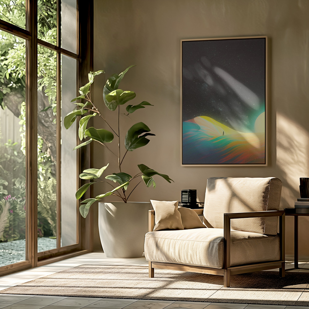 Canvas schilderi - The Source of Happiness in de woonkamer