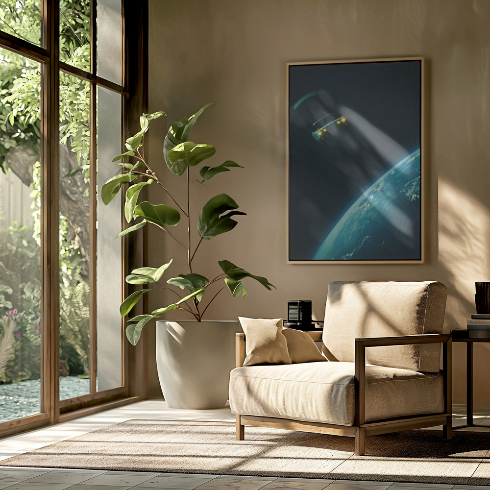 Canvas schilderi - Road Trip In Space in de woonkamer