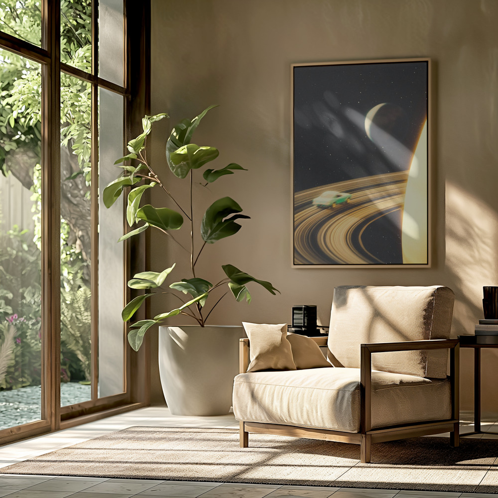 Canvas schilderi - Saturn Highway in de woonkamer