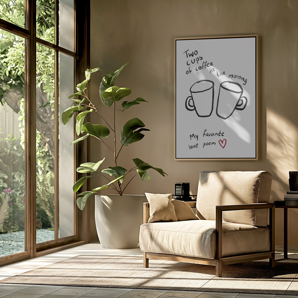 Canvas taulu - Two Cups olohuoneessa