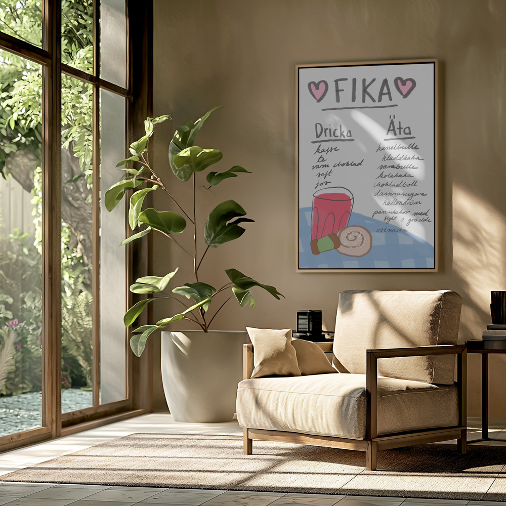 Toile - Fika dans le salon