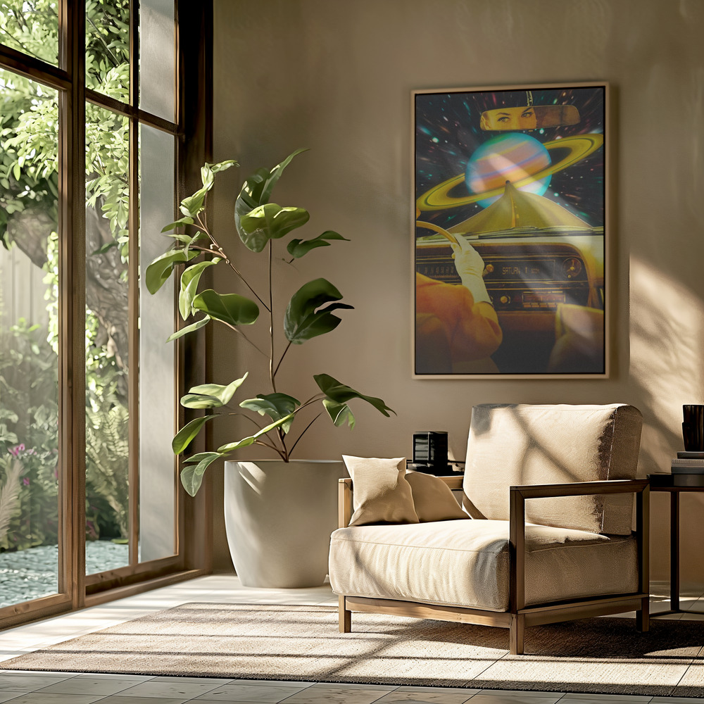 Canvas print - Saturn Commute in the livingroom