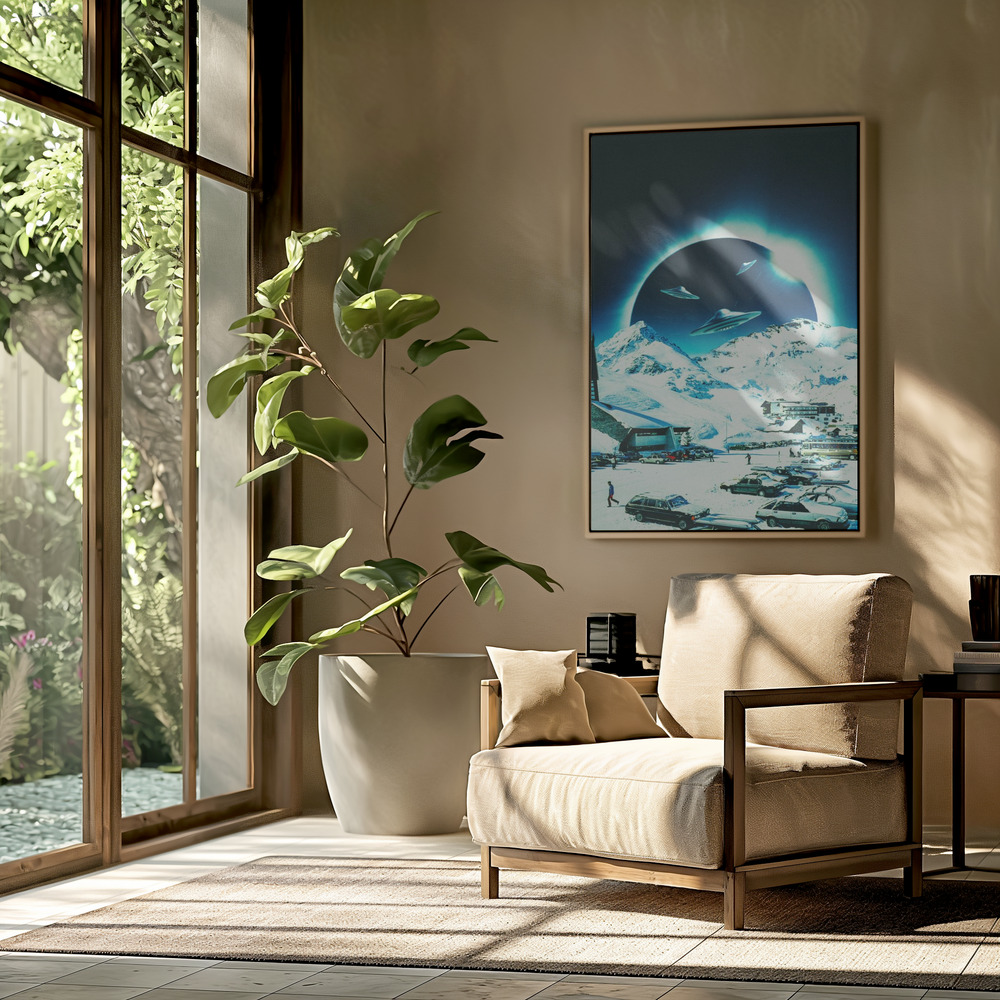 Canvas print - Winter Eclipse in the livingroom