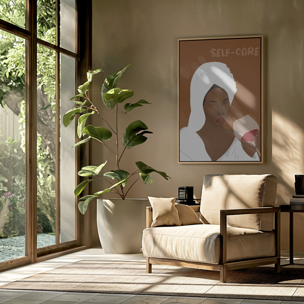 Canvas print - Self-Care in the livingroom