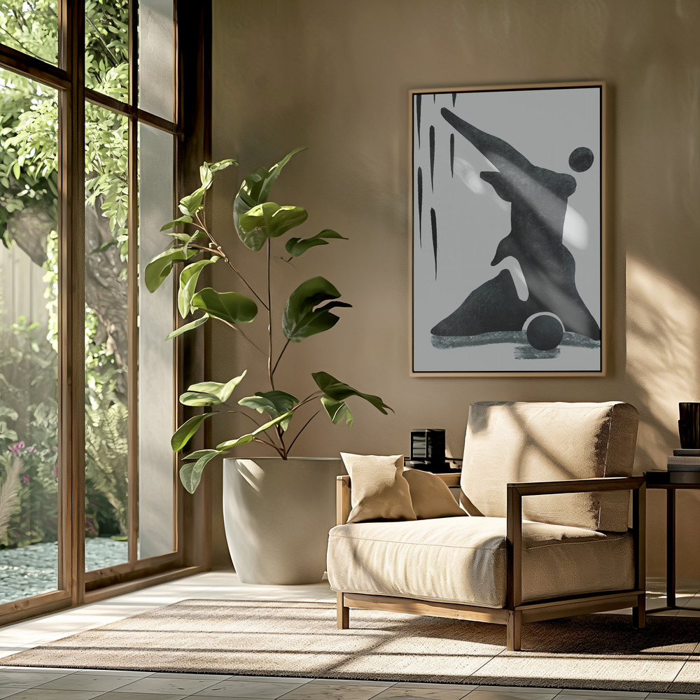 Leinwandbild - Henri Matisse Bodies #2 in der Wohnstube