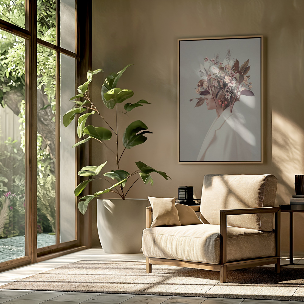 Canvas schilderi - I Fell In Love With Fall Because of You in de woonkamer
