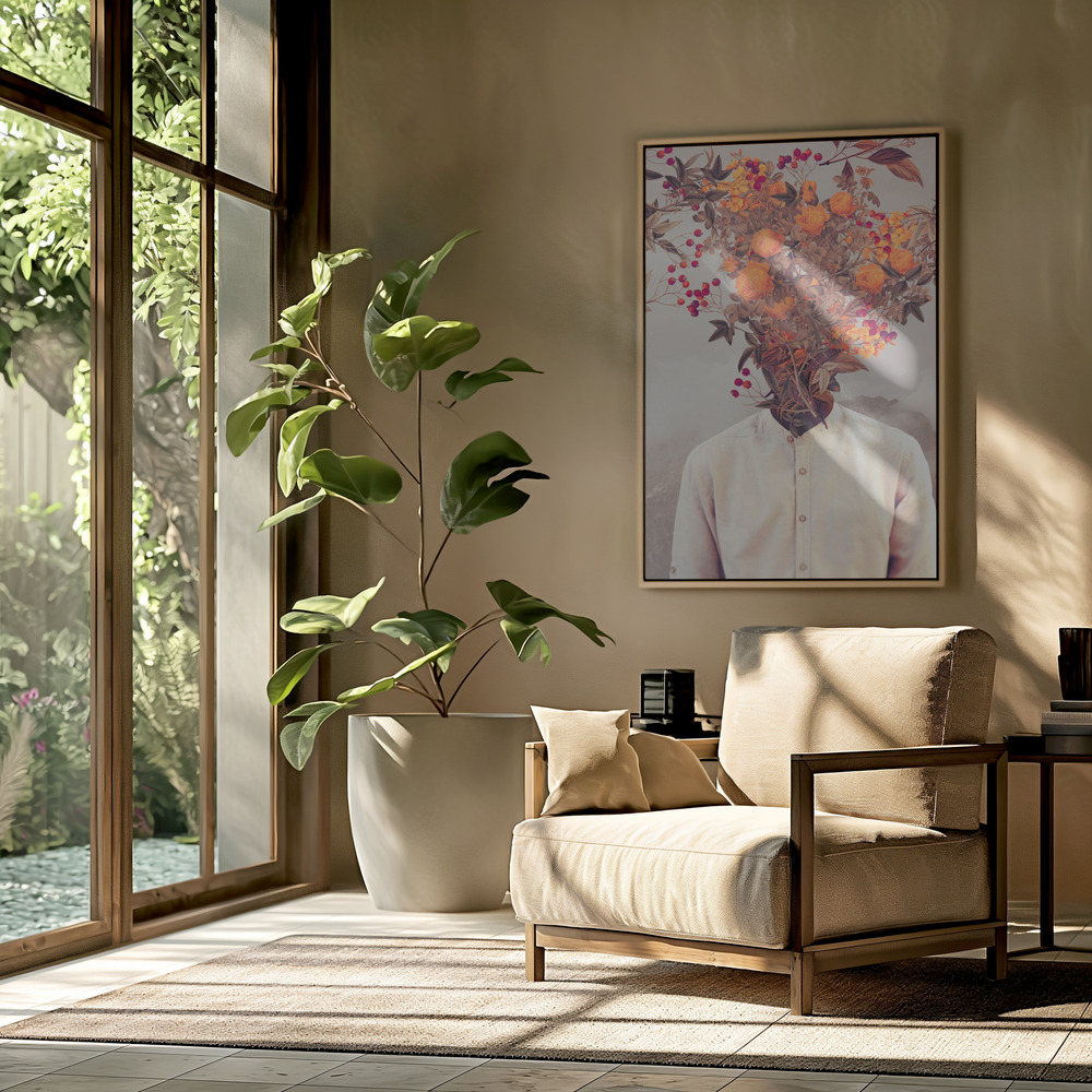 Canvas print - Bright Bloom in the livingroom