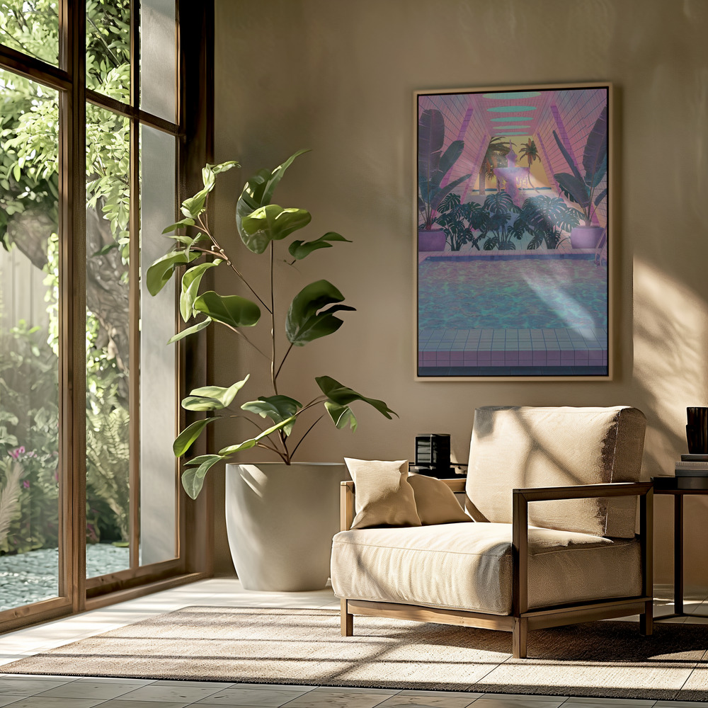 Toile - Tropical Reflection dans le salon