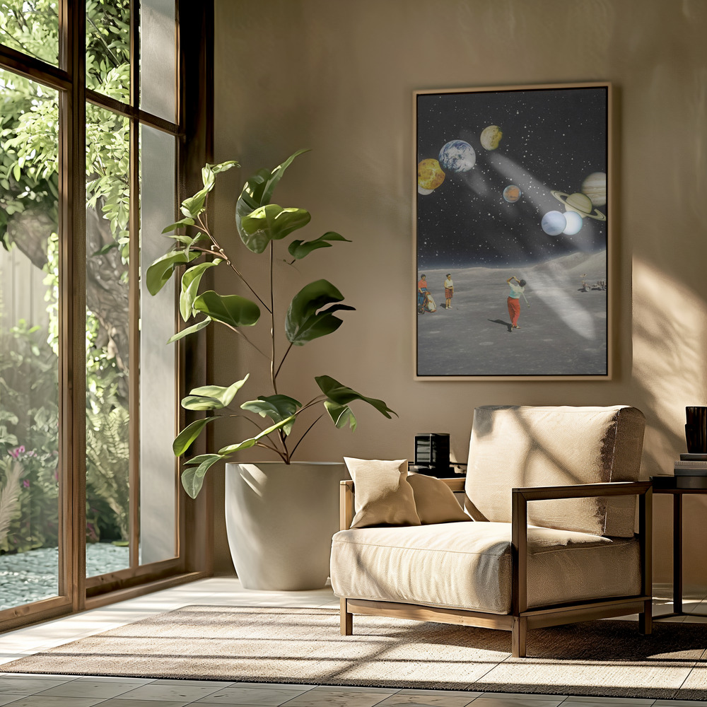 Canvas print - Space Golf in the livingroom