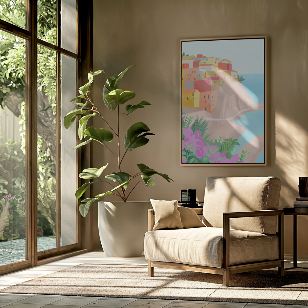 Stampe su tela - Cinque Terre in salotto